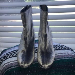 Free People Gray Velvet Cecile Ankle Boot